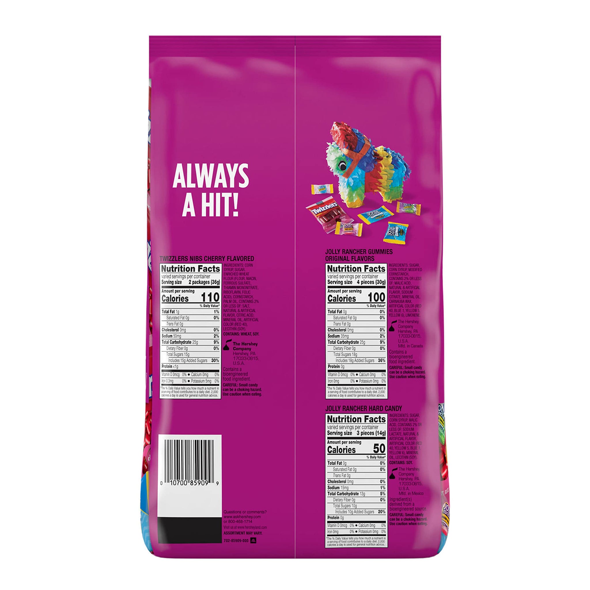 JOLLY RANCHER and TWIZZLERS Assorted Fruit Flavored Candy Party Pack, 43.03 oz