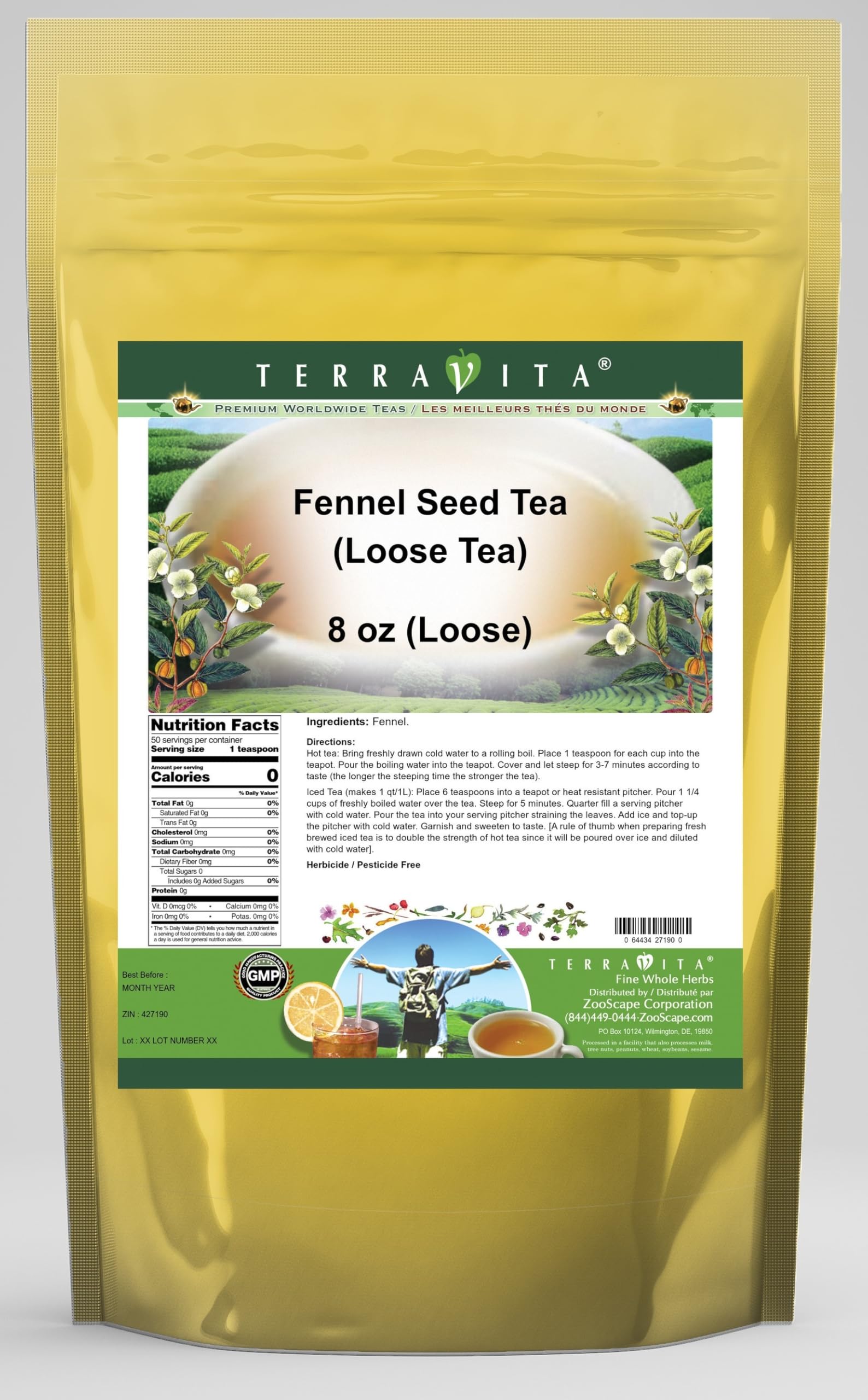 Fennel Seed Tea (Loose Tea) (8 oz, ZIN: 427190) - 2 Pack