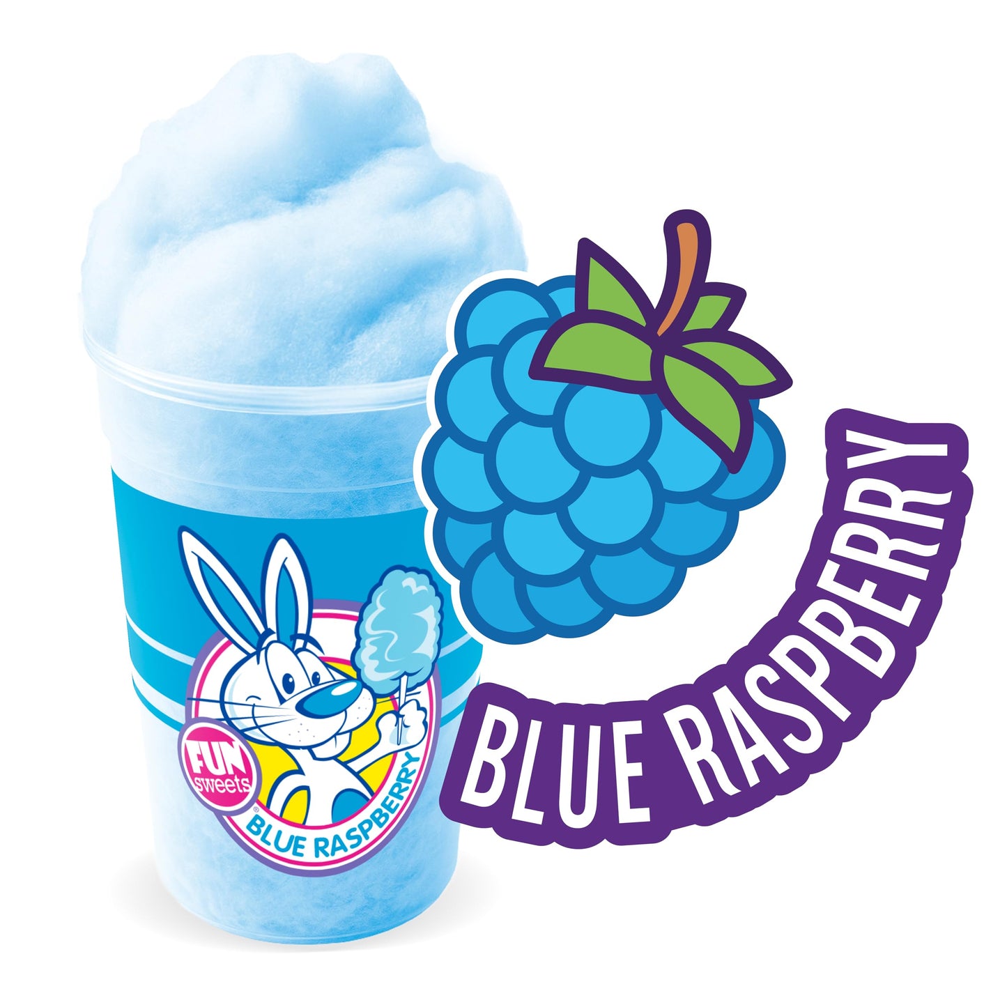 Fun Sweets Cotton Candy Variety 6-Pack - Assorted Flavors of Cotton Candy in 1.5 oz Tubs - Individual CottonCandy Tubs in Limited Edition Packaging