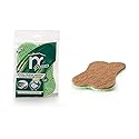 Italian Made Large Natural Eco-Friendly, non-scratch Multi-Surface Kitchen & Dish Scrub Sponge - Clover Shaped Natural Cellulose Sponge & Sisal- Plant