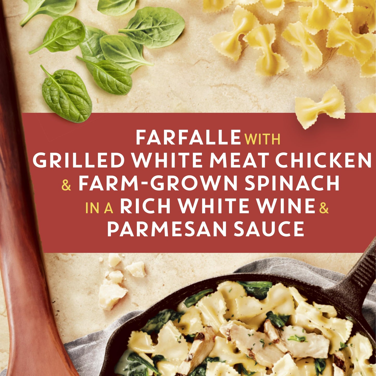 Bertolli Chicken Florentine & Farfalle Frozen Meals in a Rich White Wine & Parmesan Sauce, 22 oz