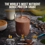 Nutrient Survival Whey Protein Powder Shake Chocolate Shake Gluten-Free, High-Protein Breakfast or Meal Replacement Shake, Perfect Dark Chocolate