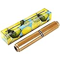 Chicwrap Lemon Refillable Plastic Wrap Dispenser - Includes One 12" x 250' Roll of Professional Grade Plastic Wrap - BPA Free and Kosher Certified