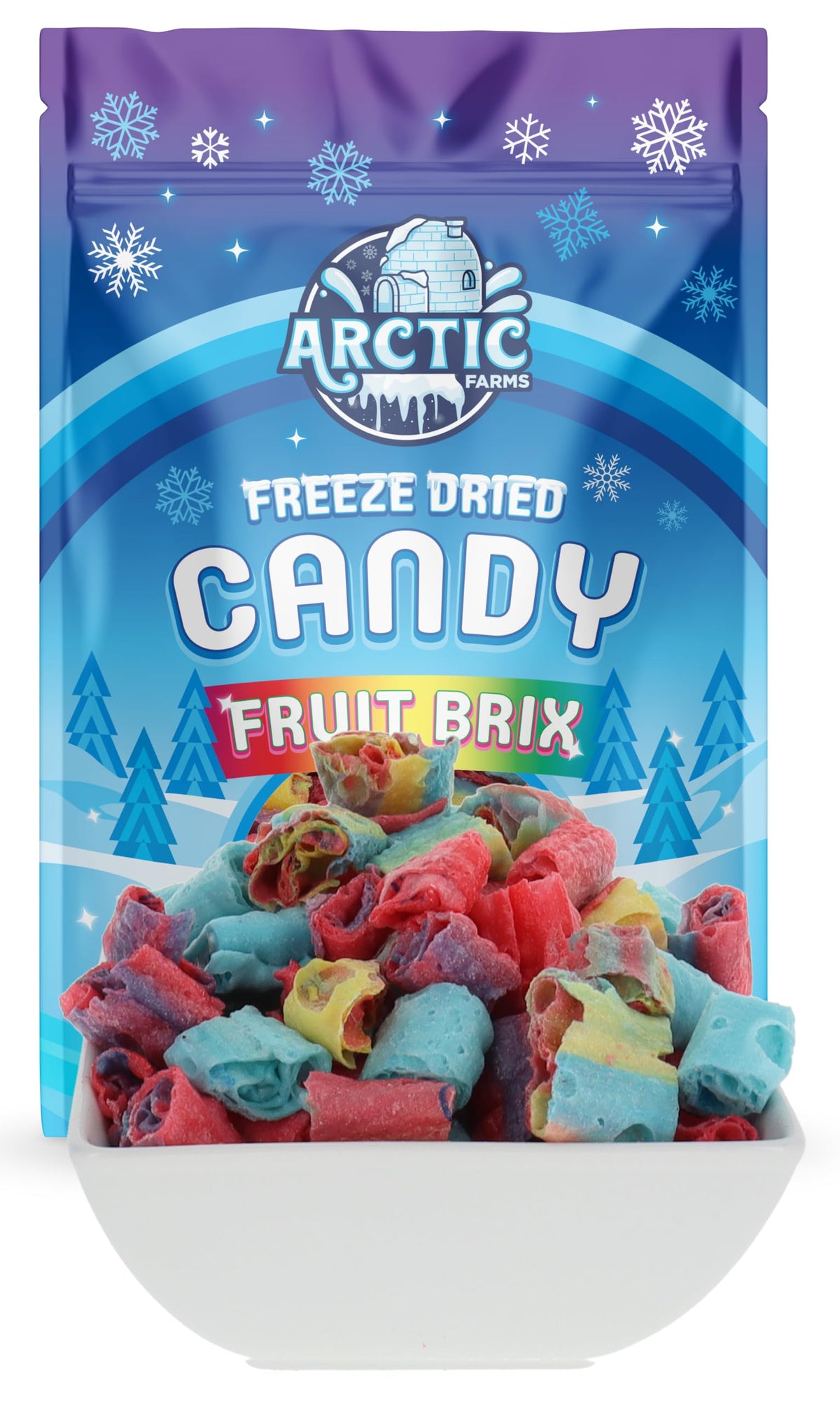 Arctic Farms Freeze Dried Candy Fruit Roll Bagged and Boxed (Assorted Flavors) (2.3oz) (Assorted Brix)