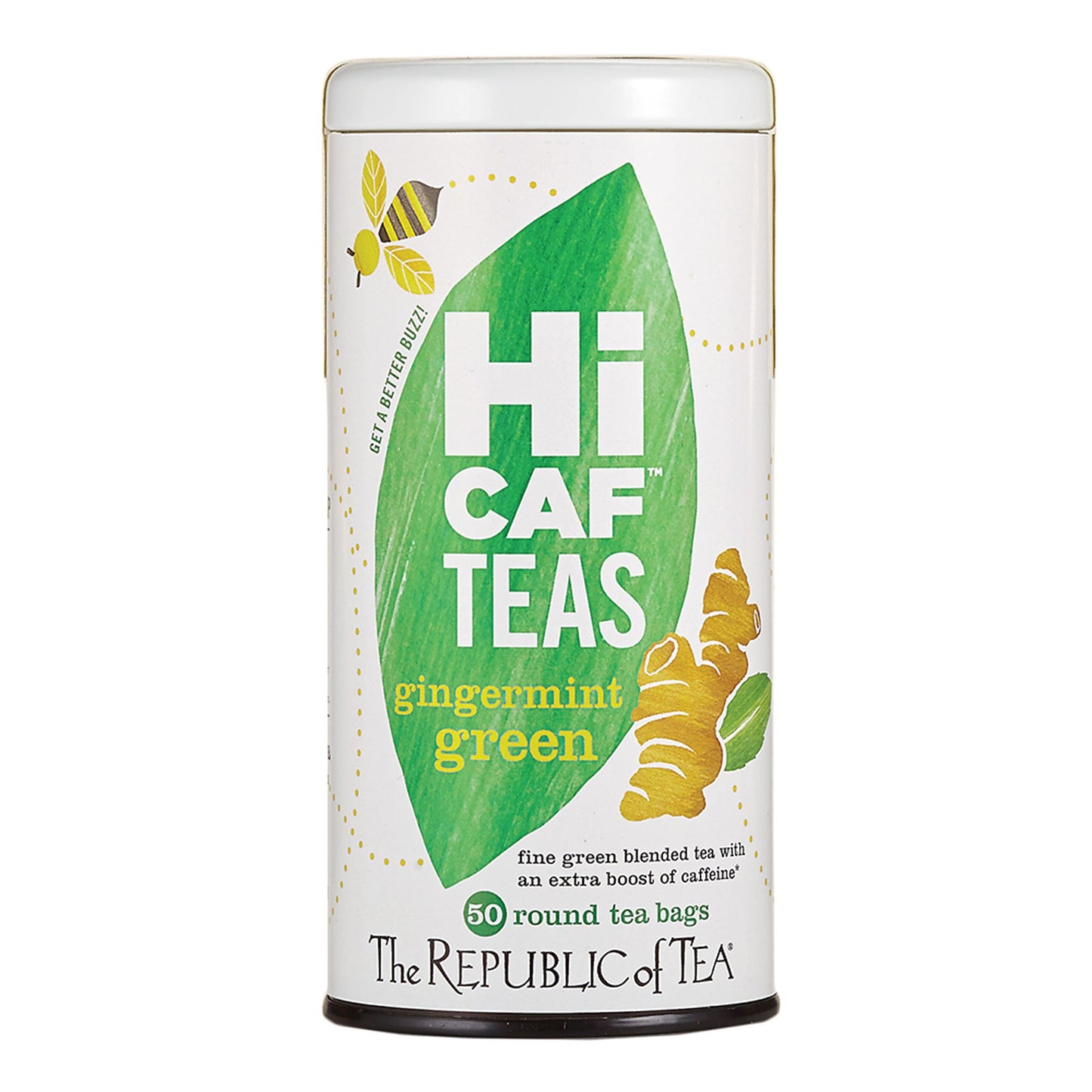 The Republic of Tea - HiCAF Gingermint Green Tea, 50 Tea Bags, High in Caffeine