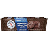 Voortman Bakery Sugar Free Fudge Brownie Chocolate Chip Cookies, 12 Count