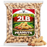 Peanuts In Shell | 2 LB Bulk Value Pack | Unsalted & Roasted - Healthy natural snack, Perfect for office, share and TO-GO | Value Pack, Whole Peanuts