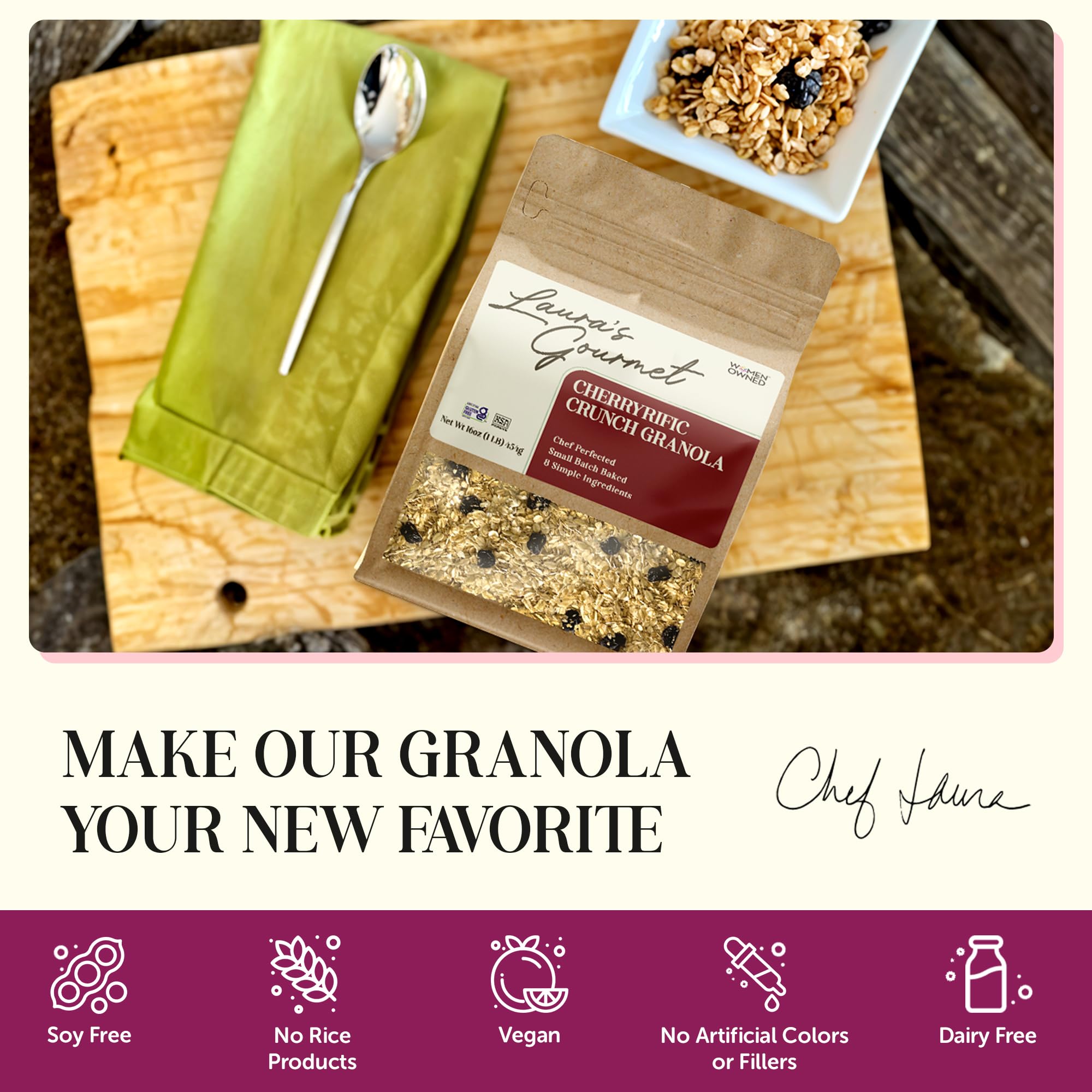 LORD NUT LEVINGTON CherryRific Crunch Granola, 16 OZ