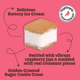 Nightingale Ice Cream Sandwiches Raspberry Croissant Ice Cream Sandwich, 2.6 Ounce
