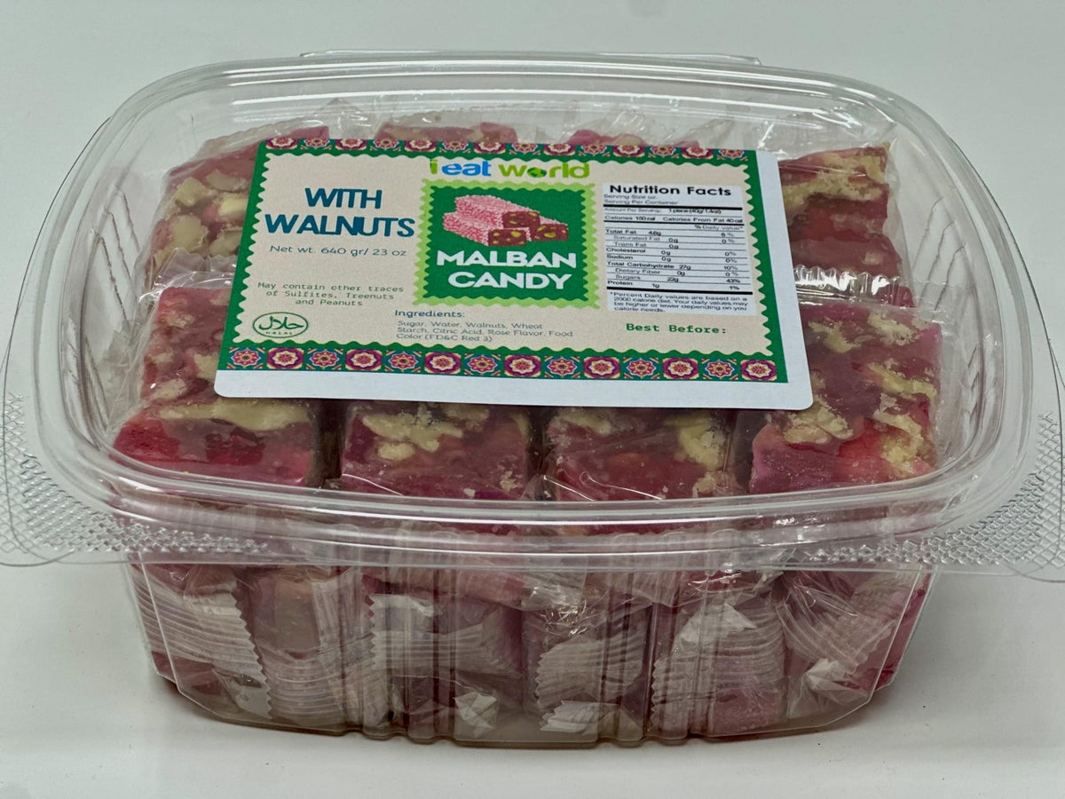 IEATWORLD Premium Malban & Nougat Candy Assortment - 12 Varieties of Nut & Fruit Flavors | Authentic Middle Eastern Halal Sweets, Perfect for Gifting