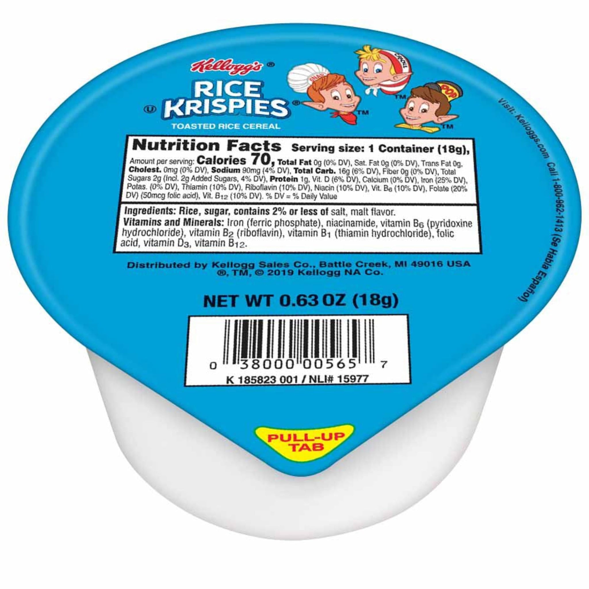 Rice Krispies Kellogg's Breakfast Cereal Bowls, Original, (96 Count) 60.48 Ounce