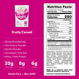 Oats Overnight Fruity Cereal - Overnight Oats with 20g Protein, High Fiber Breakfast Protein Shake - Gluten Free Oatmeal, Non GMO High Protein Oatmeal