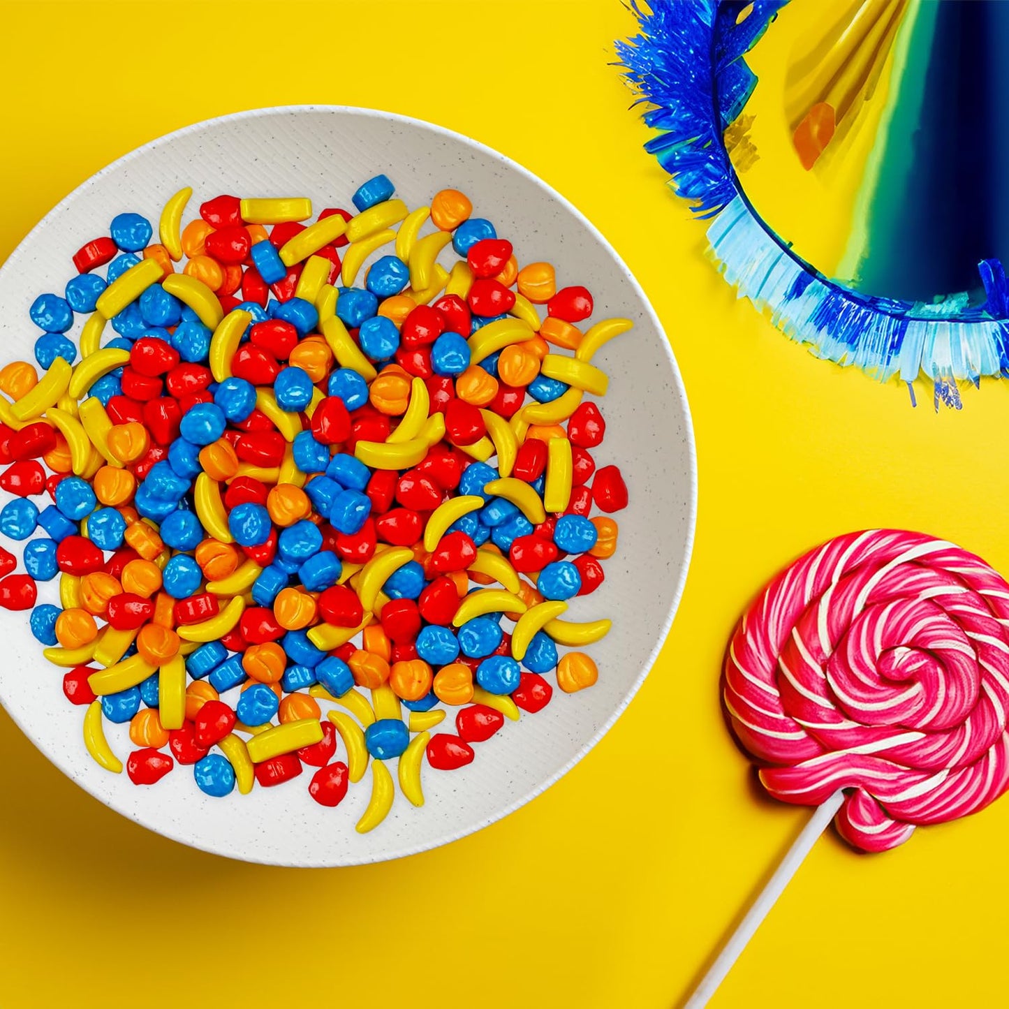 Bulk Fruit Shaped Candies - 2 Pounds - Candy Machine Refills - Party Favors & Events