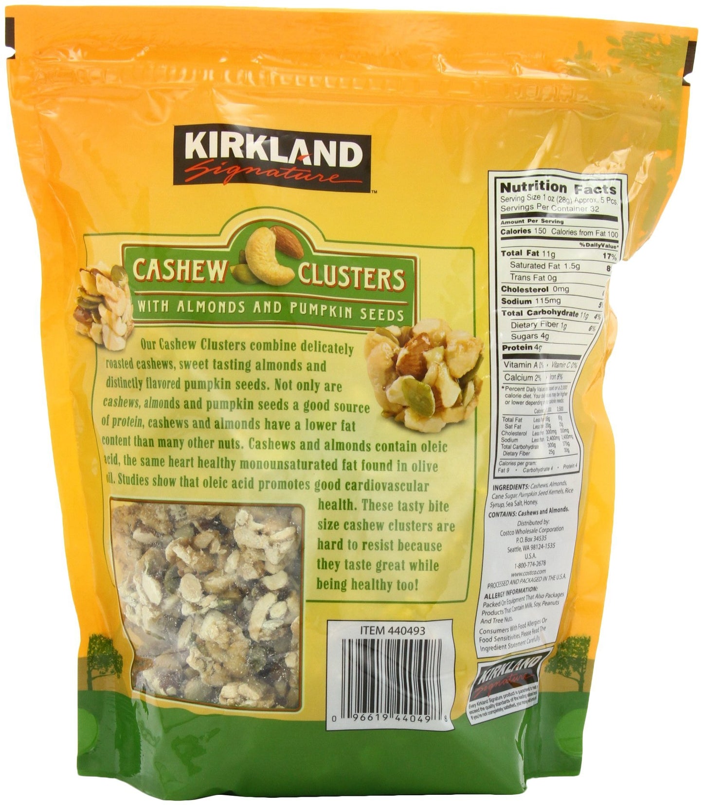 Signature's Cashew Cluster With Almonds & Pumpkin Seeds, 32 Oz, Set of 3