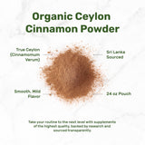 DEAL SUPPLEMENT Organic Ceylon Cinnamon Powder, 24 oz | Sri Lanka Source | Fine Ground True Cinnamomum Verum | Smooth, Delicate Flavor for Coffee