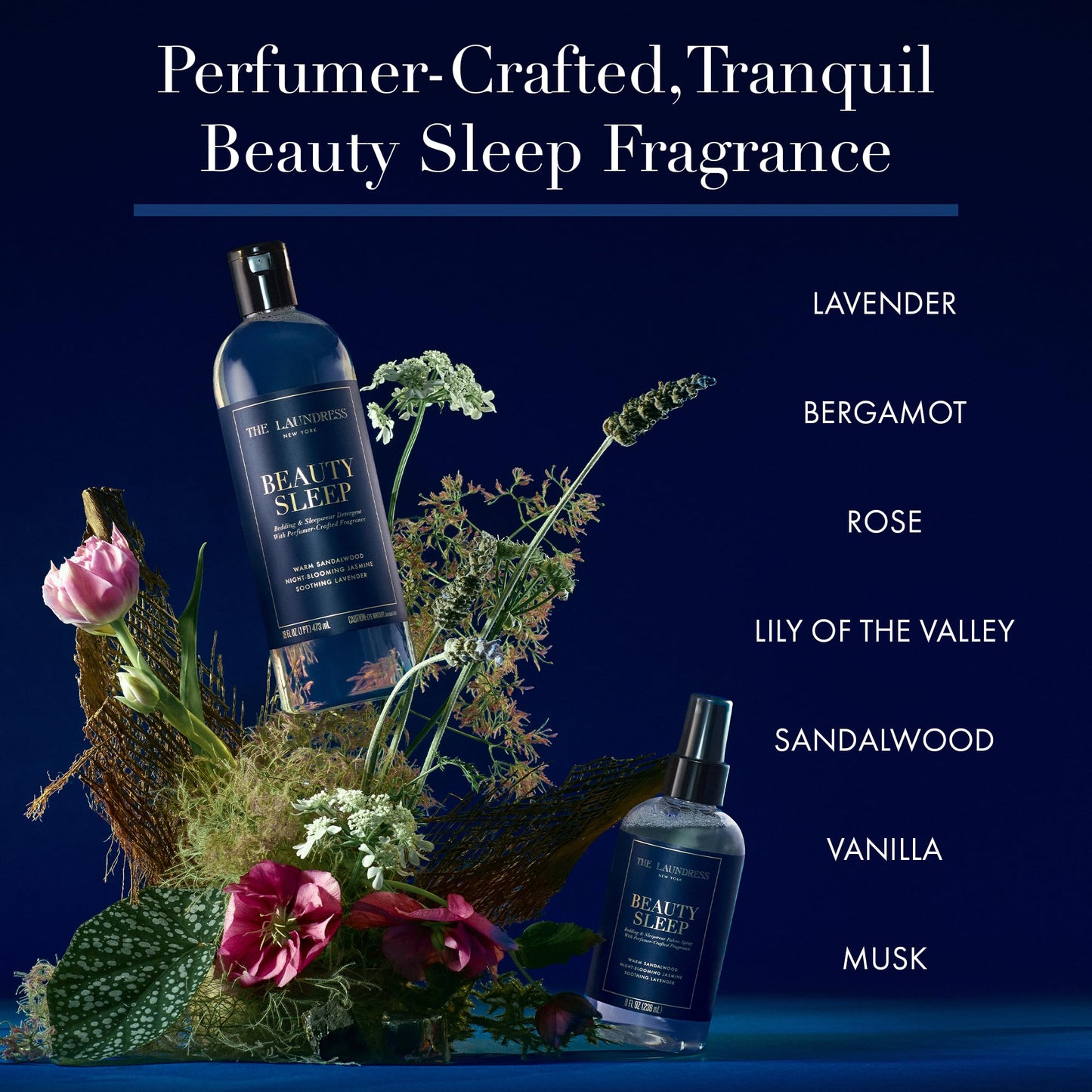 The Laundress Beauty Sleep Luxury Laundry Detergent, Bedding & Sleepwear Concentrated Enzyme Bio-Based Formula, Lavender & Sandalwood Fragrance Blend