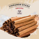 52USA Organic Cinnamon Sticks, Cinnamon 8oz (226g), Cinnamon Sticks Whole, 100% Raw, USDA & Kosher Certified, Gluten Free, Non-GMO, Pure & Fresh