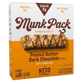 Munk Pack Nut & Seed bar Peanut Butter Dark Chocolate, 1.23 Oz, 4 ct