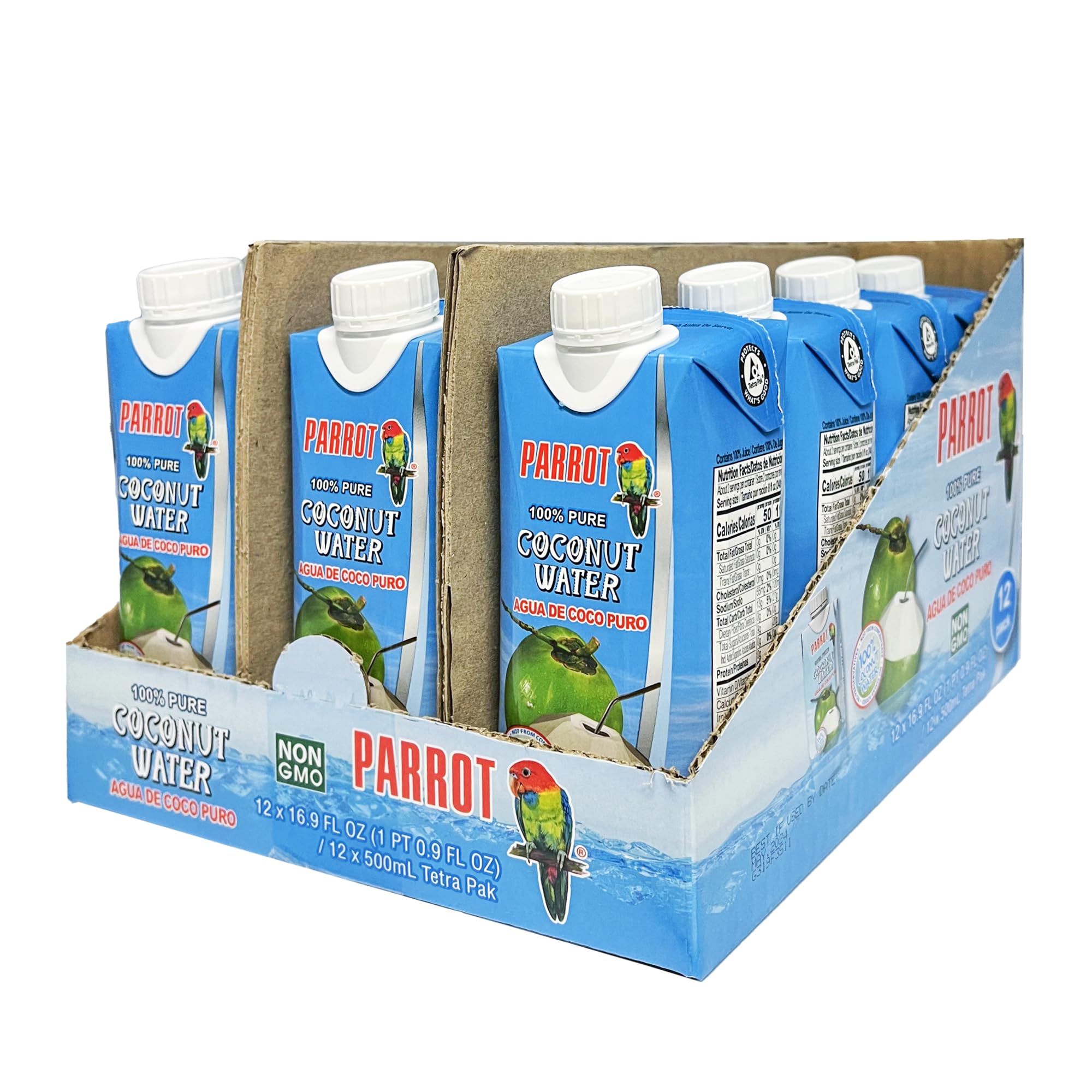Parrot Brand 100% Pure Coconut Water 16.9 fl.oz.?Pack of 12?