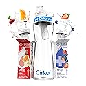 Cirkul 22oz. BPA-Free Plastic Water Bottle Starter Kit with Blue Lid, 2 Flavor Cartridges (1 LifeSip Fruit Punch, 1 FitSip Mixed Berry) No Sugar, Zero