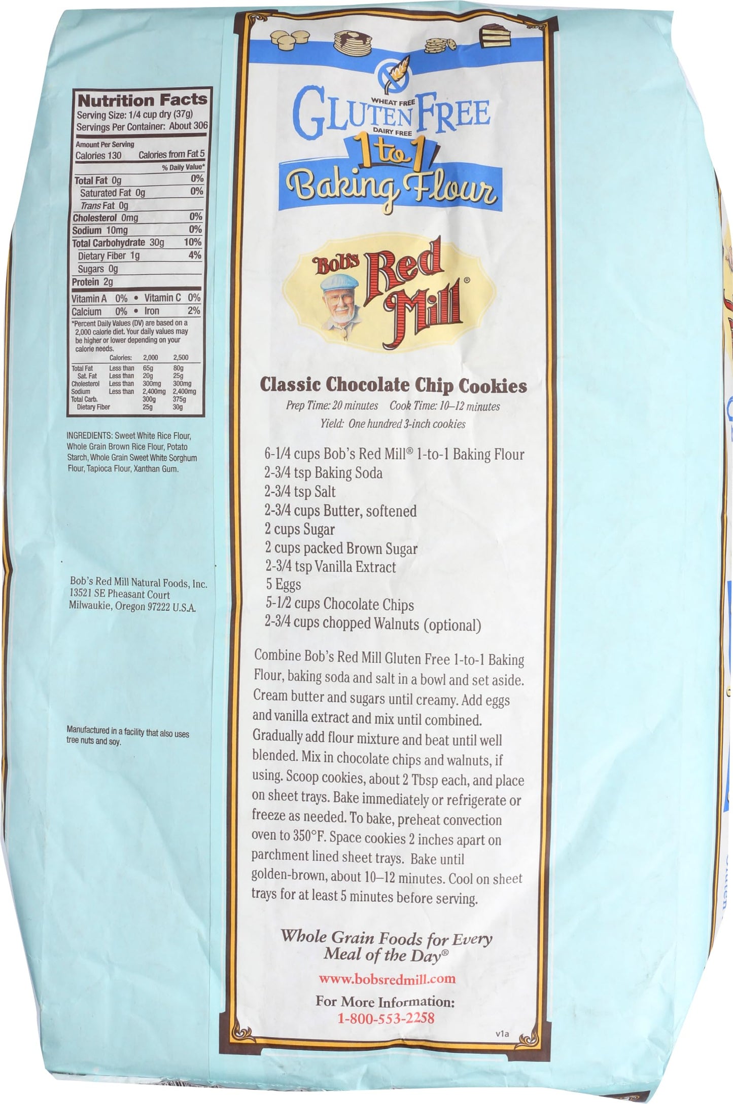 Bob's Red Mill Gluten Free 1-to-1 Baking Flour, 25 Pound