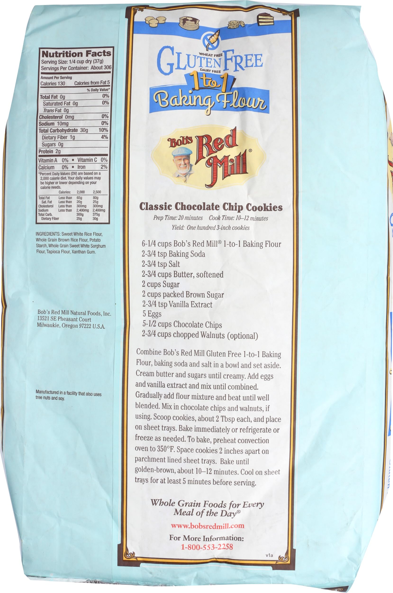Bob's Red Mill Gluten Free 1-to-1 Baking Flour, 25 Pound