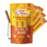 New Primal Rotisserie Chicken Sticks, Zero Sugar High Protein Snack, Gluten Free Whole30 Healthy Snacks, Keto and Paleo Friendly, Jerky Meat Stick
