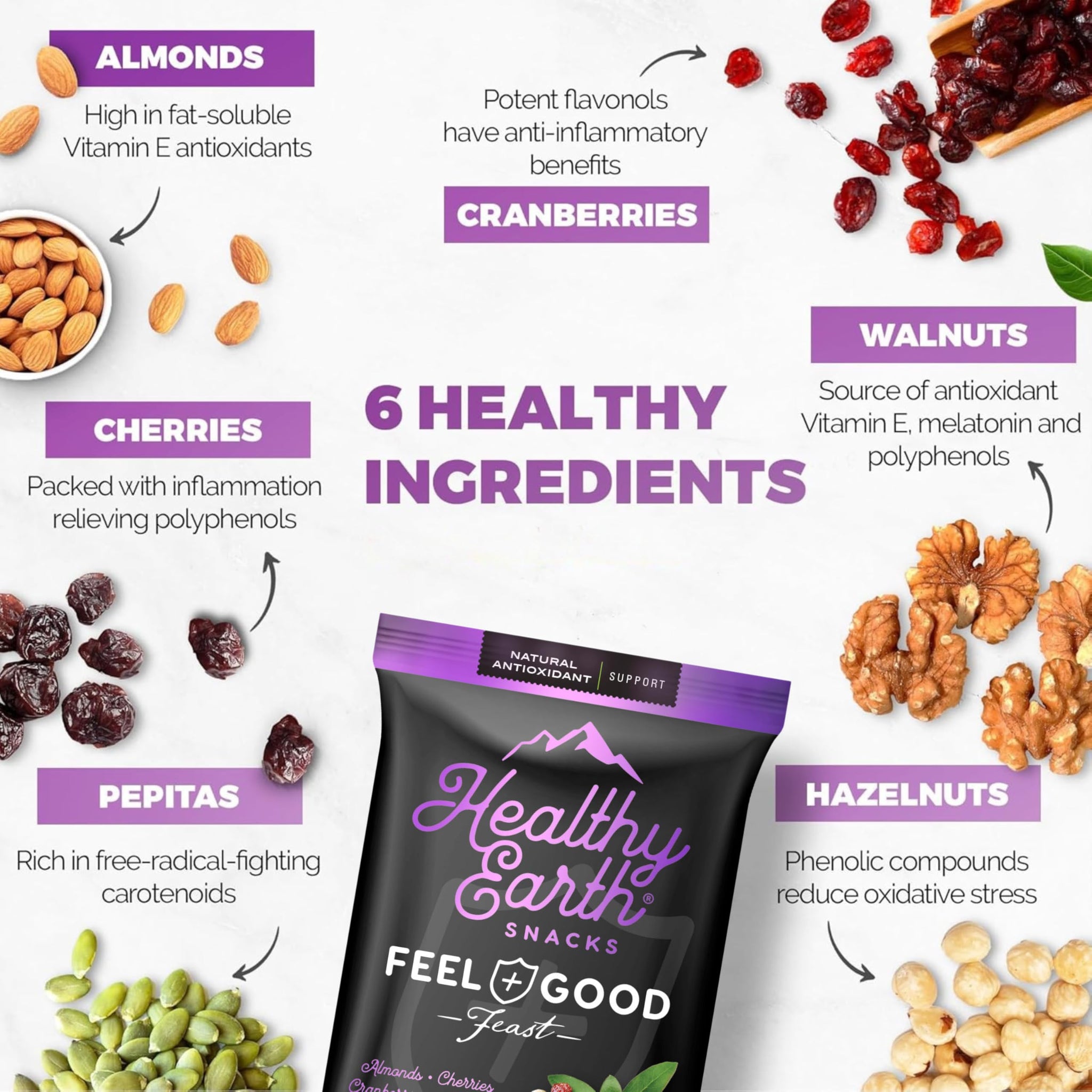 Mixed Nuts Unsalted | Trail Mix | Trail Mix without Peanuts | Gourmet Snacks, Protein Snacks, Gluten Free, No Preservatives, High Fiber (Three Pack