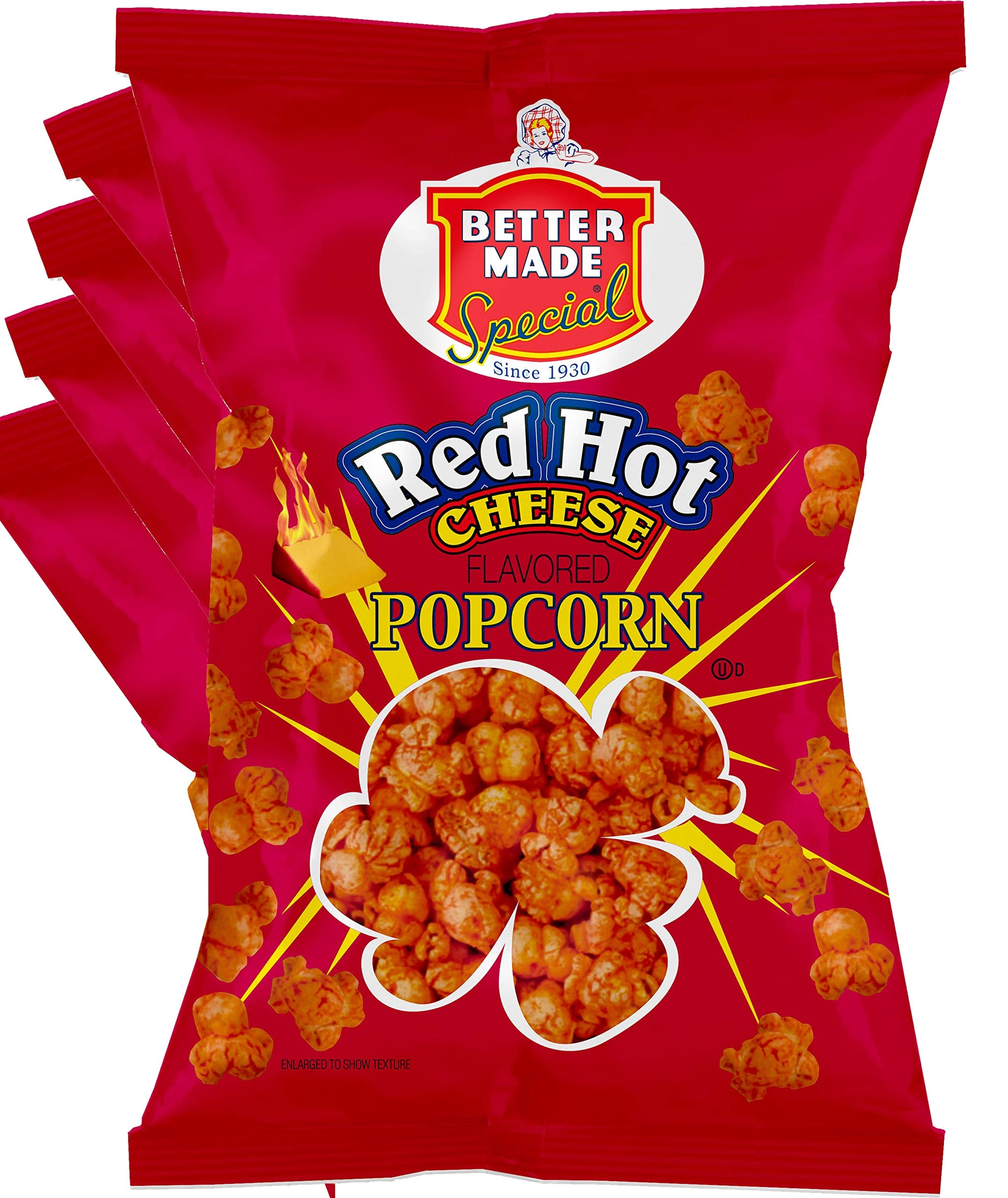 Better Made Special Popcorn (4) 6-8oz Bags - (Pack of 4) (HOT CHEESE)