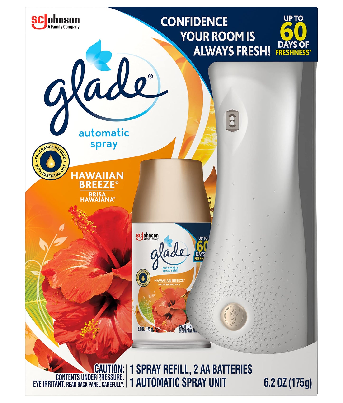 Glade Automatic Spray Air Freshener Hawaiian Breeze Starter (6.2 oz)