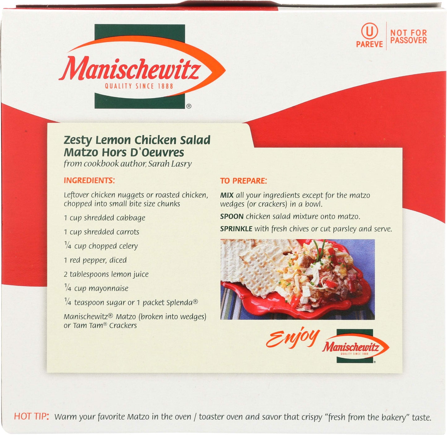 MANISCHEWITZ Thin Tea Matzo, 10-Ounce Boxes (Pack of 8)