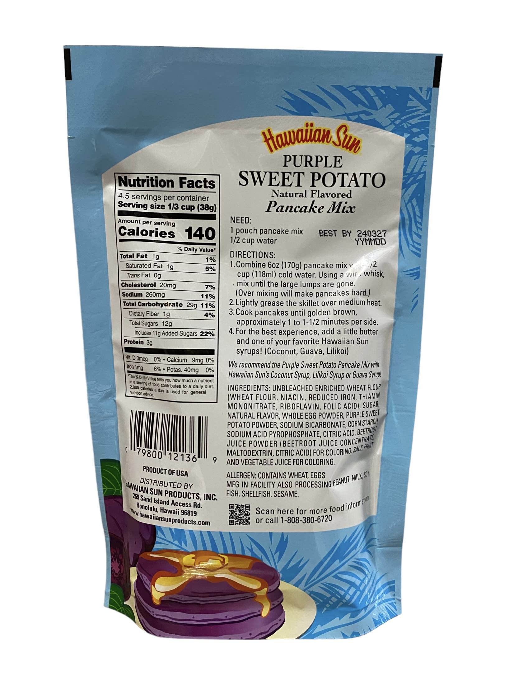Purple Sweet Potato Pancake Mix - 6 ounce (170g)
