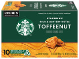 Starbucks Coffee Company Starbucks Flavored Ground Coffee K-Cup Pods, Toffeenut, Signature Collection, 100% Arabica Coffee, Recyclable K-Cups, 10