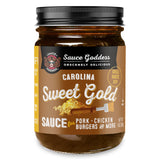 Sauce Goddess - Carolina Sweet Gold Barbecue Sauce - Tangy Mustard, Brown Sugar, Apple Cider Vinegar, Certified Gluten-Free, Vegan, 14 oz - 1 Pack
