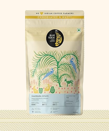Blue Tokai Coffee Roasters Baarbara Estate - Medium Dark Roast (French Press) 340 g | Made With 100% Specialty Grade Arabica Freshly Roasted Ground