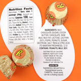 Reese's Peanut Butter Cups and Easter Bunny Plush, Includes 3 Milk Chocolate Candies, Basket Stuffer Treats, 0.93 Ounces