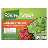 Knorr Sazón Flavorful Seasoning for Sauce, Meat, Poultry, Fish, Seafood, Stews, Rice, Beans, and Other Dishes Cilantro and Achiote No Artificial