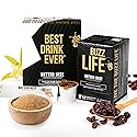 Better Buzz Best Drink Ever Vanilla Latte Single Serve Kit 24ct.,12 Medium Roast Coffee Pods (Buzz Life) & 12 (Vanilla Buzz) Coffee Creamer Powder