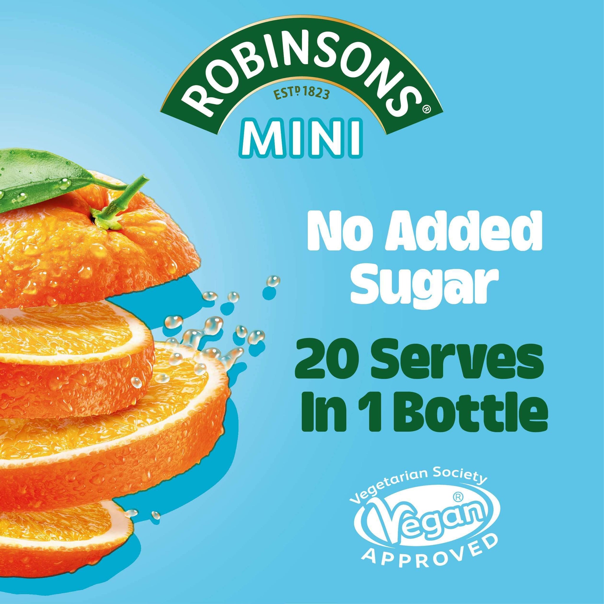 Robinsons Mini - No Added Sugar - Low Calorie - Orange, 6 Count