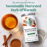 The Republic of Tea - Organic Vietnamese Cinnamon SuperHerb Tea Tin, 36 Herbal Tea Bags, Naturally Caffeine-Free Herbs of Origin