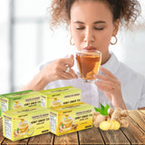 Premium Honey Ginger Crystals Turmeric Beverage 20 Packets Instant Herbal Tea Bags Pure Honey, Fresh Ginger, Turmeric Root Caffeine Free Blend