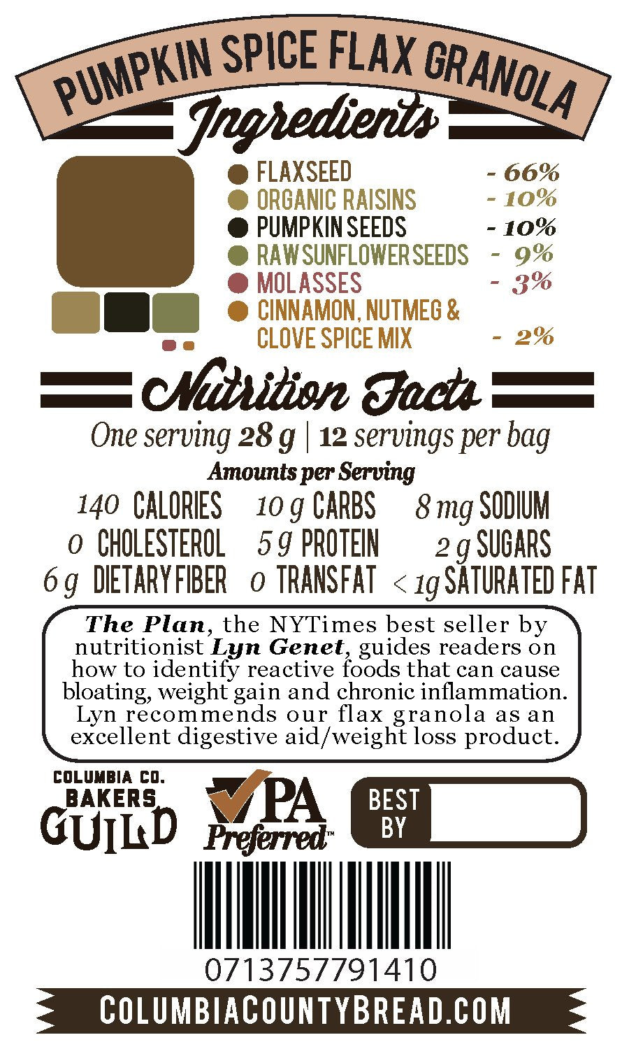 Flax Granola Bulk (Pumpkin Spice)