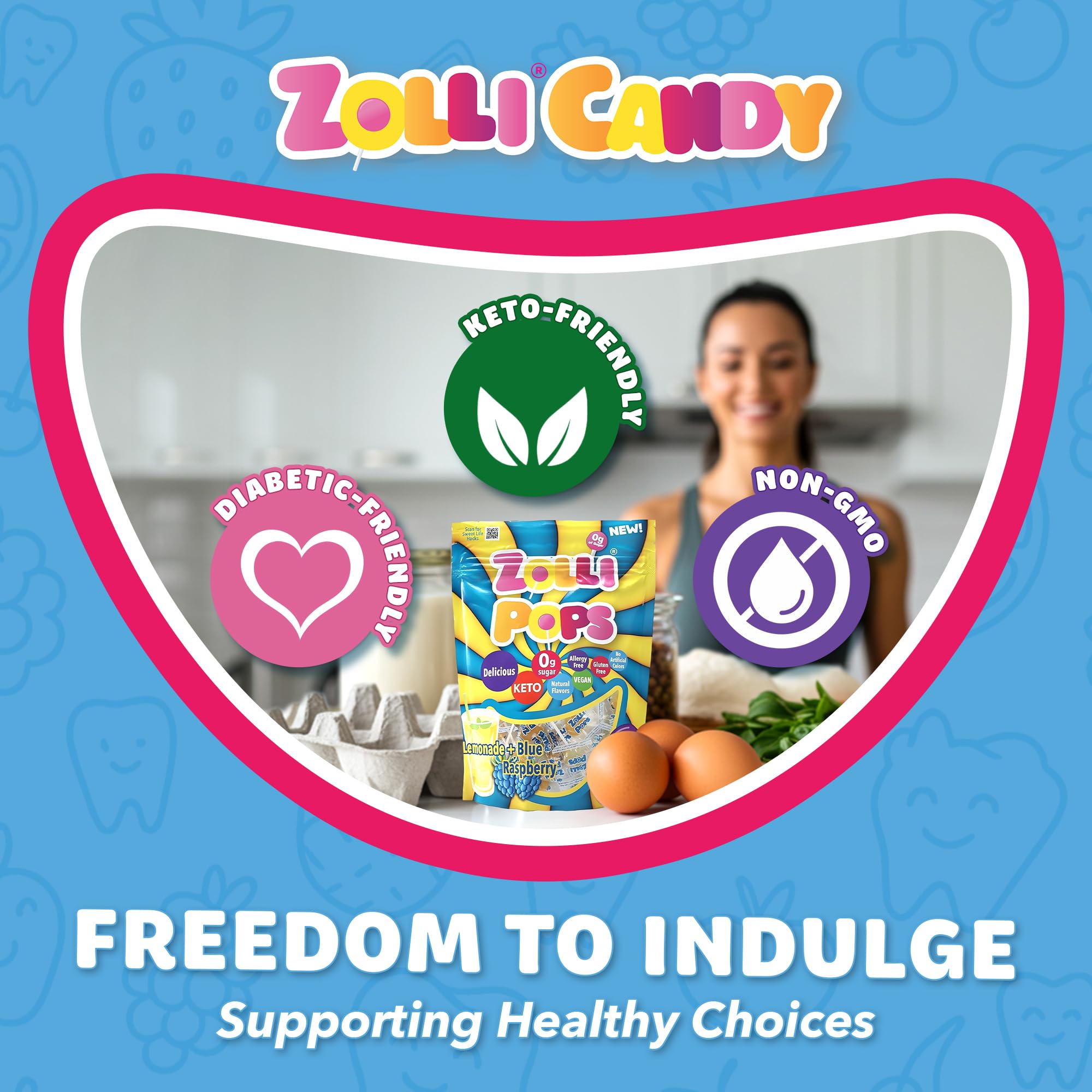 Zollipops Clean Teeth Pops Sugar Free Candy with Xylitol, Dye-Free Lollipops - Keto & Diabetic-Friendly, Dentist-Approved Treats for Kids (Lemonade