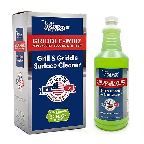 Griddle-Whiz Grill & Griddle Cleaner | Removes Grease, Food Residue, Burnt On Organics | Non-Toxic High Heat Flat Top Grill Cleaner & Food Contact