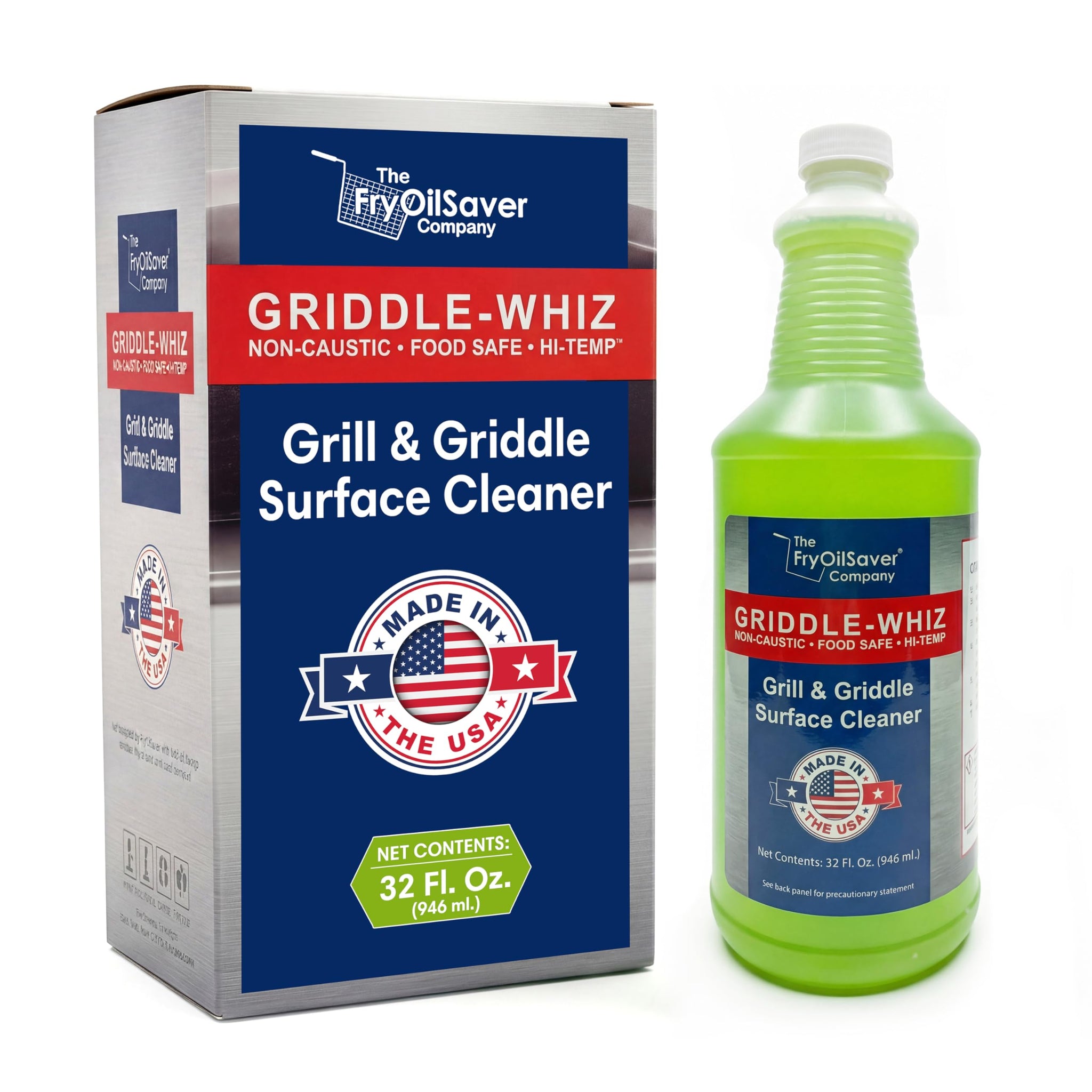 Griddle-Whiz Grill & Griddle Cleaner | Removes Grease, Food Residue, Burnt On Organics | Non-Toxic High Heat Flat Top Grill Cleaner & Food Contact