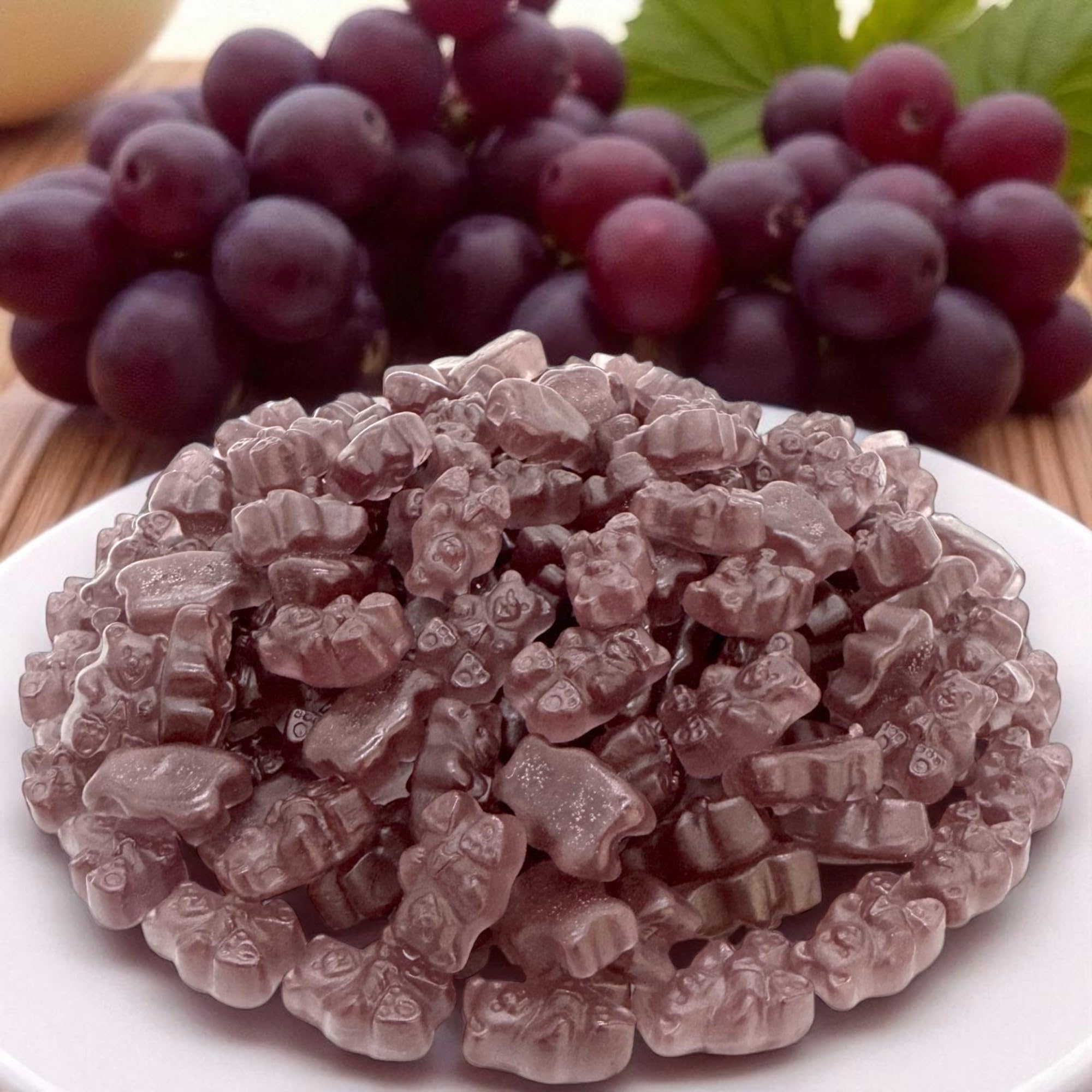 Irresistibly Delicious Grape Gummy Bears - 1.5 lbs of Fruity Bliss-Soft, Chewy, and Bursting with Tangy Delight-Great for Kids and Adults of All
