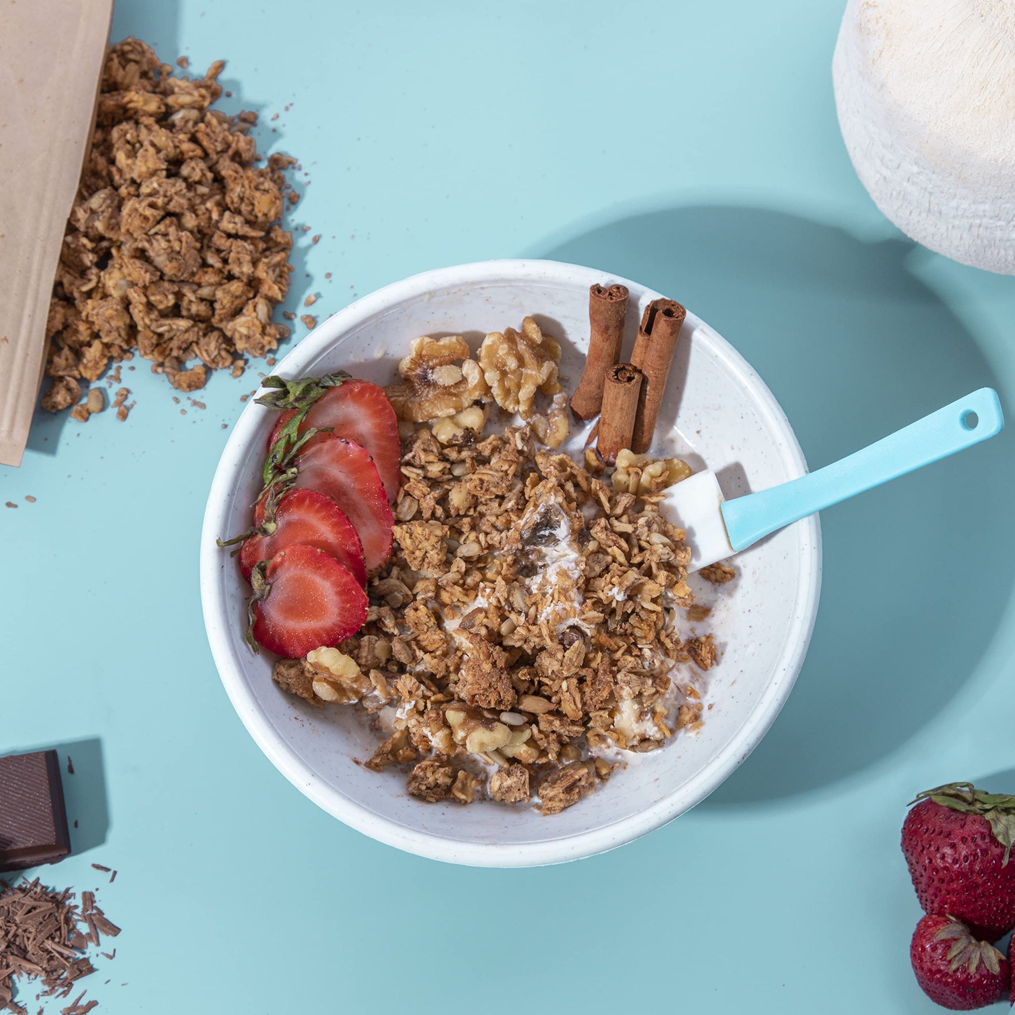 Brooklyn's Own Organic Granola Maple Cinnamon & Chocolate With Walnut Breakfast Cereal - Gluten-Free Healthy Snacks - 12 Ounce Resealable Eco-Friendly