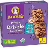 Annie's Organic Drizzle Granola Bars, Chocolate Chip, 5 Bars, 4.6 oz