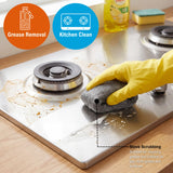 PAMI Extra Coarse #4 Stainless Steel Fiber Sponge Scrubbers Pack of 8 Steel Wool Pads Metal Sponges for Tough Cleaning Kitchen Bathroom