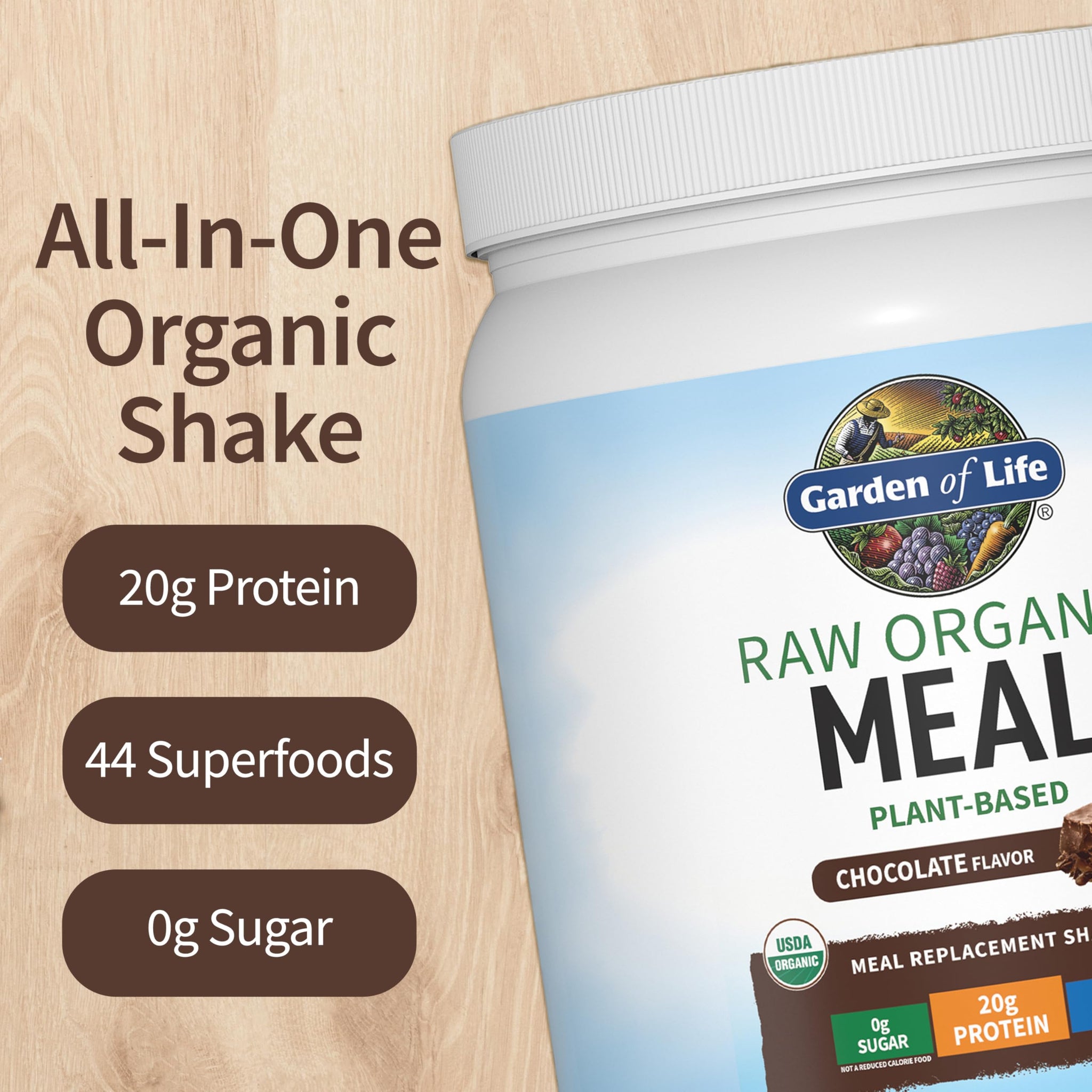 Garden of Life Meal Replacement Shakes, Raw Organic, Chocolate Protein Powder with Plant Based Pea Protein, Sprouts, Greens, Probiotics, Dairy Free 14
